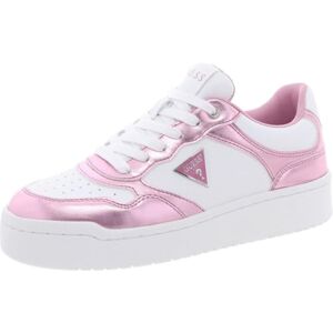 GUESS Miram Tenis para Mujer, Blanco/Rosa 143, 25.5 GUESS Miram Tenis para Mujer, Blanco/Rosa 143, 25.5