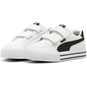 PUMA , Tenis para Niños Court Classic Vulc FS V, Unisex, Blanco y Negro, Talla 17 PUMA , Tenis para Niños Court Classic Vulc FS V, Unisex, Blanco y Negro, Talla 17