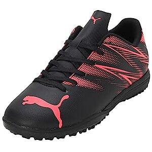 PUMA , Tacos de Futbol Juveniles ATTACANTO TT, Unisex, Negro con Naranja, Talla 24 PUMA , Tacos de Futbol Juveniles ATTACANTO TT, Unisex, Negro con Naranja, Talla 24