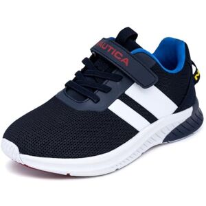 Nautica Tenis deportivos para correr para niños y jóvenes, diseño elástico de una correa Tallas para niños pequeños y niños grandes, Azul marino y blanco, 20 MX Niño pequeño Nautica Tenis deportivos para correr para niños y jóvenes, diseño elástico de una correa Tallas para niños pequeños y niños grandes, Azul marino y blanco, 20 MX Niño pequeño