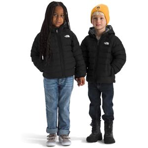 The North Face chamarra reversible con capucha para niños, chamarra de invierno 2 en 1 para niños y niñas, repelente al agua, Tnf Black/Smoked Pearl, 5 The North Face chamarra reversible con capucha para niños, chamarra de invierno 2 en 1 para niños y niñas, repelente al agua, Tnf Black/Smoked Pearl, 5