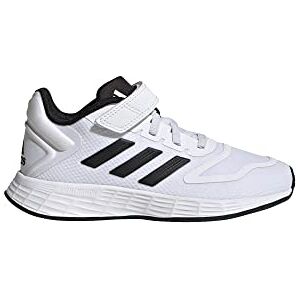 Adidas Duramo 10 Tenis de Correr, Blanco/Negro/Blanco (Elastic), 20 MX Niño pequeño Adidas Duramo 10 Tenis de Correr, Blanco/Negro/Blanco (Elastic), 20 MX Niño pequeño