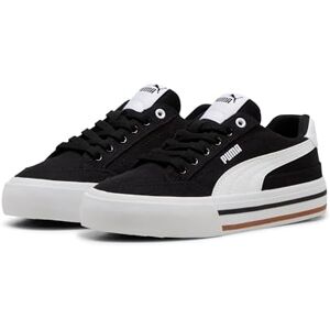 PUMA , Tenis Casuales Court Classic Vulc FS JR, Unisex, Negro y Blanco, Talla 23,5 PUMA , Tenis Casuales Court Classic Vulc FS JR, Unisex, Negro y Blanco, Talla 23,5