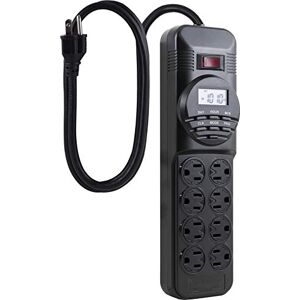 GE 7-Day Programmable Power Strip with Digital Timer, 8 Grounded Outlets (4 Timed / 4 Always On), Indoor, 15 Amp, 1800W, Easy Presets and Custom Settings for Weekly Cycle, Minute Intervals, 15077 GE 7-Day Programmable Power Strip with Digital Timer, 8 Grounded Outlets (4 Timed / 4 Always On), Indoor, 15 Amp, 1800W, Easy Presets and Custom Settings for Weekly Cycle, Minute Intervals, 15077