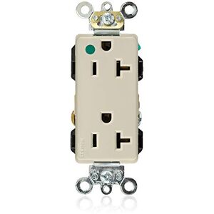 Leviton Contacto Duplex de 20 Amp, 125 Volts Decora Plus, Hoja Recta, Color Marfil Leviton Contacto Duplex de 20 Amp, 125 Volts Decora Plus, Hoja Recta, Color Marfil