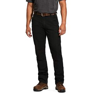 ARIAT Rebar M4 Pantalón de Pierna Recta para Hombre, Resistente, Doble Frontal, apilable, Negro -, 34W x 30L ARIAT Rebar M4 Pantalón de Pierna Recta para Hombre, Resistente, Doble Frontal, apilable, Negro -, 34W x 30L