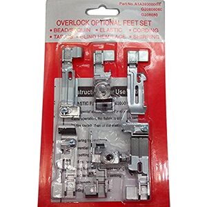 HONEYSEW Honey Sew Juego de 6 pies Serger Overlock para Singer QuantumLock 14T948, 14T957, 14T967, 14T968 Juki Lock MO-50E MO-51E (BlisterCard) HONEYSEW Honey Sew Juego de 6 pies Serger Overlock para Singer QuantumLock 14T948, 14T957, 14T967, 14T968 Juki Lock MO-50E MO-51E (BlisterCard)