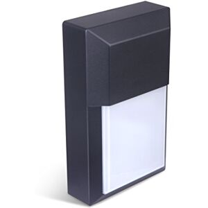 LIT-PaTH Linterna LED de pared para exteriores, aplique de pared como accesorio de iluminación de porche, 12 W 1000 lúmenes, carcasa de aluminio más PC, acabado negro de 5000 K, 1 paquete LIT-PaTH Linterna LED de pared para exteriores, aplique de pared como accesorio de iluminación de porche, 12 W 1000 lúmenes, carcasa de aluminio más PC, acabado negro de 5000 K, 1 paquete