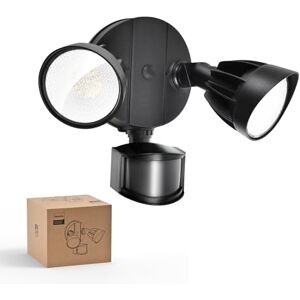 Philips Luz de seguridad LED de 44W 4200 lm para exteriores con sensor de movimiento PIR, luz de inundación de 5000 K luz diurna, impermeable, desde el atardecer al amanecer, 2 cabezas, 4 modos Philips Luz de seguridad LED de 44W 4200 lm para exteriores con sensor de movimiento PIR, luz de inundación de 5000 K luz diurna, impermeable, desde el atardecer al amanecer, 2 cabezas, 4 modos