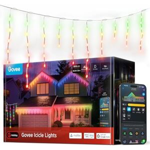 Govee Luces De Carámbanos, Luces De Carámbanos RGBIC Inteligentes Para Navidad Para Exteriores, 20m Con 800 Luces LED Navideñas, IP67 A Prueba De Agua, Control Por Voz, Más De 78 Modos De Escena Govee Luces De Carámbanos, Luces De Carámbanos RGBIC Inteligentes Para Navidad Para Exteriores, 20m Con 800 Luces LED Navideñas, IP67 A Prueba De Agua, Control Por Voz, Más De 78 Modos De Escena