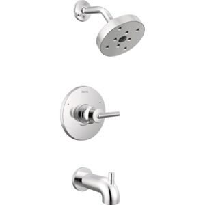 Delta Faucet Trinsic 14 Series Juego de llave de ducha y tina cromada de una sola función, juego de molduras de válvula de ducha H2Okinetic Juego de llave de ducha, chapado en cromo T14459 Delta Faucet Trinsic 14 Series Juego de llave de ducha y tina cromada de una sola función, juego de molduras de válvula de ducha H2Okinetic Juego de llave de ducha, chapado en cromo T14459