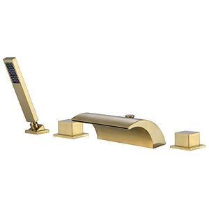 sumerain Grifo para bañera con ducha de mano (acabado en oro cepillado) sumerain Grifo para bañera con ducha de mano (acabado en oro cepillado)