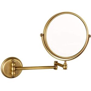 Sheenvane Wall-Mounted Makeup Mirror Wall-Mounted Copper Antique 8 Inch Makeup Mirror Bathroom Double-Sided Folding 3X Magnifying Mirror Sheenvane Wall-Mounted Makeup Mirror Wall-Mounted Copper Antique 8 Inch Makeup Mirror Bathroom Double-Sided Folding 3X Magnifying Mirror