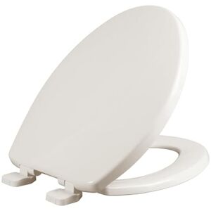 Bemis Asiento para sanitario alargado de plástico diseño robusto color hueso con Cierre Lento y Antibacterial Bemis Asiento para sanitario alargado de plástico diseño robusto color hueso con Cierre Lento y Antibacterial