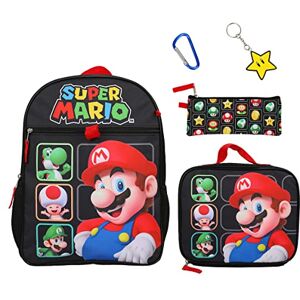 Bioworld Super Mario Bros Characters Juego de mochila juvenil de 5 piezas de 16 pulgadas, Amarillo, Una talla, Super Mario Bros Character Grid Juego de mochila de 5 piezas (niño pequeño/niño Bioworld Super Mario Bros Characters Juego de mochila juvenil de 5 piezas de 16 pulgadas, Amarillo, Una talla, Super Mario Bros Character Grid Juego de mochila de 5 piezas (niño pequeño/niño
