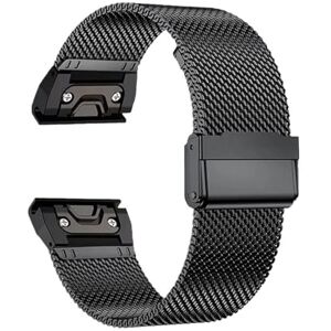 NFRFK Correa de ajuste rápido de 20/22/26 mm para Garmin Fenix 8 43 51 mm 7s 7X 7 Pro Fenix 6s 6X 6 5s 5X 5Plus Tactix 7 Banda de acero inoxidable Forerunner 965 Correas de reloj(Black,22mm) NFRFK Correa de ajuste rápido de 20/22/26 mm para Garmin Fenix 8 43 51 mm 7s 7X 7 Pro Fenix 6s 6X 6 5s 5X 5Plus Tactix 7 Banda de acero inoxidable Forerunner 965 Correas de reloj(Black,22mm)