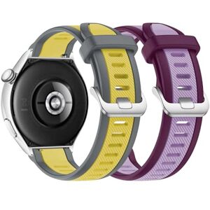 KUWAI 2 Pack Correa Sport Compatible con Huawei Watch GT 5 Pro 46mm/GT 5 46mm, Correa de Silicona con Hebilla Ajustable de Acero Inoxidable Pulsera de Repuesto para Huawei Watch GT5 Pro 46mm/GT5 46mm (1) KUWAI 2 Pack Correa Sport Compatible con Huawei Watch GT 5 Pro 46mm/GT 5 46mm, Correa de Silicona con Hebilla Ajustable de Acero Inoxidable Pulsera de Repuesto para Huawei Watch GT5 Pro 46mm/GT5 46mm (1)