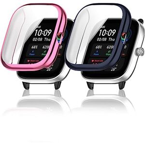 hunmansaf 2 Piezas Funda de Silicona para Amazfit GTS 4 Mini Case Protective Silicone Skin Case Silicona Funda Protectora Compatible con Amazfit GTS 4 Mini Funda (B) hunmansaf 2 Piezas Funda de Silicona para Amazfit GTS 4 Mini Case Protective Silicone Skin Case Silicona Funda Protectora Compatible con Amazfit GTS 4 Mini Funda (B)