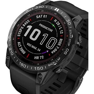 BUDAY Funda de acero inoxidable para Garmin Fenix 7 7X 5 5Plus 6 6X Pro SmartWatch Bisel Ring Styling calcomanía Metal Cover Accesorios (Color: Negro, Tamaño: 22 mm Fenix 5 Plus) BUDAY Funda de acero inoxidable para Garmin Fenix 7 7X 5 5Plus 6 6X Pro SmartWatch Bisel Ring Styling calcomanía Metal Cover Accesorios (Color: Negro, Tamaño: 22 mm Fenix 5 Plus)