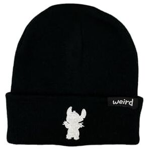 Disney Concept One Gorro para Hombre y Mujer Tejido Original con Diseño Stitch Silueta Color Negro, Talla Única Disney Concept One Gorro para Hombre y Mujer Tejido Original con Diseño Stitch Silueta Color Negro, Talla Única