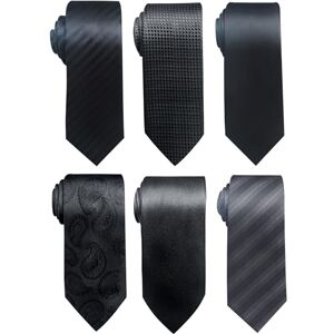 Passabin Corbata Para Hombre, Corbata Tejida En Jacquard, Juego De 6 Piezas (Negro) Passabin Corbata Para Hombre, Corbata Tejida En Jacquard, Juego De 6 Piezas (Negro)