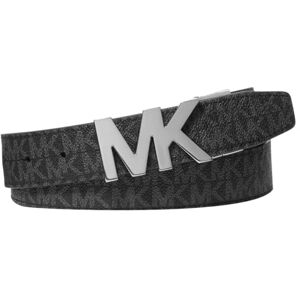 Michael Kors Cinturón reversible con hebilla MK para hombre, 34 mm, Negro -, 38 Michael Kors Cinturón reversible con hebilla MK para hombre, 34 mm, Negro -, 38