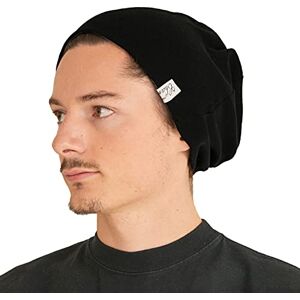 CHARM Gorro de algodón orgánico para hombre y mujer, reversible, ligero, de punto, fabricado en Japón, ideal para sombreros de quimioterapia, Negro y gris oscuro, One Size CHARM Gorro de algodón orgánico para hombre y mujer, reversible, ligero, de punto, fabricado en Japón, ideal para sombreros de quimioterapia, Negro y gris oscuro, One Size