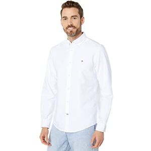 Tommy Hilfiger Camisa Oxford de Manga Larga con Botones para Hombre, Ajuste Regular, Blanco, (Tommy White), Large Tommy Hilfiger Camisa Oxford de Manga Larga con Botones para Hombre, Ajuste Regular, Blanco, (Tommy White), Large