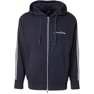 Giorgio Armani Exchange Signature Sudadera elástica de poliéster y Viscosa con Cierre para Hombre, Color Azul Marino Profundo, Talla S Giorgio Armani Exchange Signature Sudadera elástica de poliéster y Viscosa con Cierre para Hombre, Color Azul Marino Profundo, Talla S