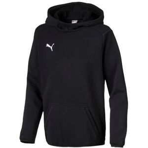 PUMA Sudadera con Capucha Unisex-Youth Liga, Negro/Blanco, X-Large PUMA Sudadera con Capucha Unisex-Youth Liga, Negro/Blanco, X-Large