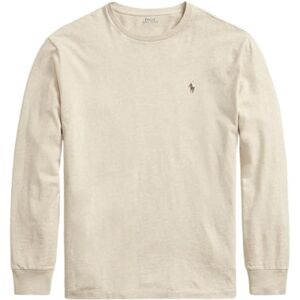 POLO RALPH LAUREN playera de manga larga para hombre, ajuste clásico, Ralph Lauren Tan Heather, M POLO RALPH LAUREN playera de manga larga para hombre, ajuste clásico, Ralph Lauren Tan Heather, M