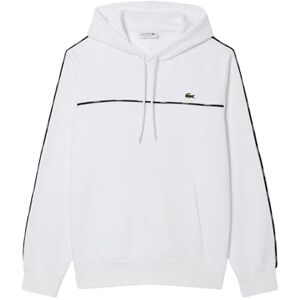 Lacoste Sudadera de Ajuste clásico con Logotipo a Rayas, para Hombre, Color Blanco, Talla S Lacoste Sudadera de Ajuste clásico con Logotipo a Rayas, para Hombre, Color Blanco, Talla S