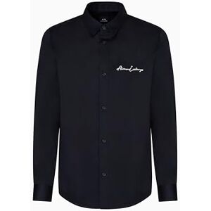 Giorgio Armani Exchange Camisa de Manga Larga para Hombre, Ajuste Regular, Logotipo, Marino Profundo, X-Small Giorgio Armani Exchange Camisa de Manga Larga para Hombre, Ajuste Regular, Logotipo, Marino Profundo, X-Small