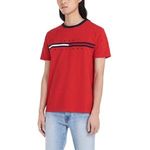 Tommy Hilfiger Playera de Manga Corta para Hombre, Manzana roja, X-Small Tommy Hilfiger Playera de Manga Corta para Hombre, Manzana roja, X-Small