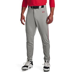 Under Armour Pantalón de béisbol de Pierna Recta para Hombre, Talla 22, (083) Baseball Gray/Red/Red, Small Under Armour Pantalón de béisbol de Pierna Recta para Hombre, Talla 22, (083) Baseball Gray/Red/Red, Small