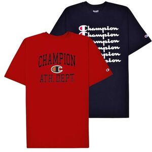 Champion Camisetas grandes y altas para hombre, paquete de 2 camisetas con cuello redondo para hombre, ropa grande y alta (XLT, rojo y negro) Champion Camisetas grandes y altas para hombre, paquete de 2 camisetas con cuello redondo para hombre, ropa grande y alta (XLT, rojo y negro)