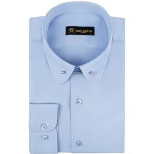 Jack Martin London Jack Martin Camisa Hombre Cuello Redondo con Barra Camisas de Negocios y Camisas Casuales de Corte Ajustado y Manga Larga (Liso Azul,M) Jack Martin London Jack Martin Camisa Hombre Cuello Redondo con Barra Camisas de Negocios y Camisas Casuales de Corte Ajustado y Manga Larga (Liso Azul,M)