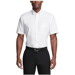 Van Heusen Camisa de Vestir de Manga Corta para Hombre, Ajuste Regular, Color Liso, Blanco, 19.5"-20" Neck Van Heusen Camisa de Vestir de Manga Corta para Hombre, Ajuste Regular, Color Liso, Blanco, 19.5"-20" Neck