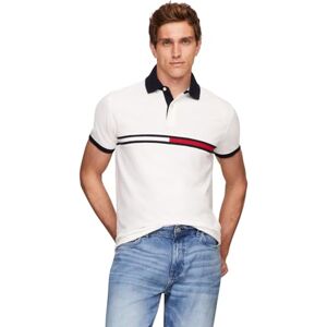 Tommy Hilfiger Polo de Manga Corta para Hombre, diseño de Bandera de piqué de algodón, Ajuste Personalizado, Blanco Brillante, XX-Large Tommy Hilfiger Polo de Manga Corta para Hombre, diseño de Bandera de piqué de algodón, Ajuste Personalizado, Blanco Brillante, XX-Large