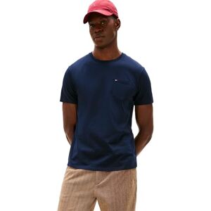 Tommy Hilfiger Essential Playera de Manga Corta de algodón con Bolsillo para Hombre, Azul Marino, 3X-Large Tommy Hilfiger Essential Playera de Manga Corta de algodón con Bolsillo para Hombre, Azul Marino, 3X-Large
