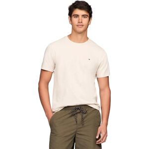 Tommy Hilfiger playera de cuello redondo para hombre, ajuste clásico, manga corta, color liso, El jaspeado beige, XX-Large Tommy Hilfiger playera de cuello redondo para hombre, ajuste clásico, manga corta, color liso, El jaspeado beige, XX-Large