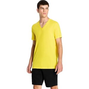 Giorgio Armani Exchange Playera básica de Cuello en V para Hombre, Amarillo (Cyber Yellow), M Giorgio Armani Exchange Playera básica de Cuello en V para Hombre, Amarillo (Cyber Yellow), M