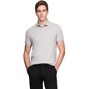 Tommy Hilfiger Polo Casual de Manga Corta para Hombre, Ajuste Regular con algodón líquido, Gris Claro, X-Large Tommy Hilfiger Polo Casual de Manga Corta para Hombre, Ajuste Regular con algodón líquido, Gris Claro, X-Large