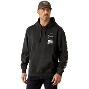 ARIAT Sponsor Patriot Sudadera con Capucha para Hombre, Estilo Casual, Color Gris, Gris carbón Jaspeado, M ARIAT Sponsor Patriot Sudadera con Capucha para Hombre, Estilo Casual, Color Gris, Gris carbón Jaspeado, M