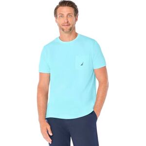 Nautica Playera de Manga Corta con Cuello Redondo y Bolsillo para Hombre, Azul Aguamarina Brillante., X-Large Nautica Playera de Manga Corta con Cuello Redondo y Bolsillo para Hombre, Azul Aguamarina Brillante., X-Large