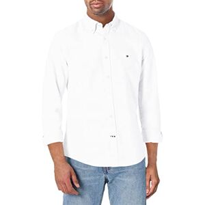 Tommy Hilfiger Camisa Oxford de Manga Larga con Botones para Hombre, Ajuste Regular, Blanco, (Tommy White), M Tommy Hilfiger Camisa Oxford de Manga Larga con Botones para Hombre, Ajuste Regular, Blanco, (Tommy White), M
