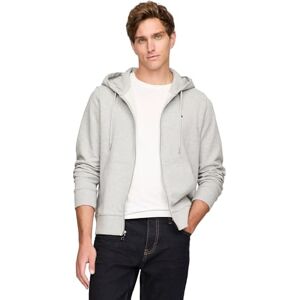 Tommy Hilfiger Sudadera con capucha para hombre, colección 2025, Gris jaspeado., Large Tommy Hilfiger Sudadera con capucha para hombre, colección 2025, Gris jaspeado., Large