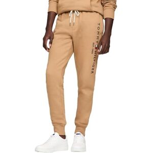 Tommy Hilfiger Pantalón deportivo con logotipo para hombre con bolsillos, talla M, P azul marino, Bronceado piña, XX-Large Tommy Hilfiger Pantalón deportivo con logotipo para hombre con bolsillos, talla M, P azul marino, Bronceado piña, XX-Large