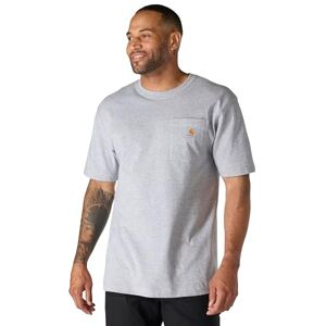 Carhartt Playera de Manga Corta Pesada con Bolsillo para Hombre (también Disponible en Talla Grande y Alta), Gris Jaspeado, 5X-Large Carhartt Playera de Manga Corta Pesada con Bolsillo para Hombre (también Disponible en Talla Grande y Alta), Gris Jaspeado, 5X-Large