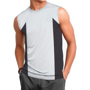 Champion Camisetas musculares grandes y altas para hombre, camisetas sin mangas de algodón para hombre, Blanco/Charcoal Heather, 6XL Champion Camisetas musculares grandes y altas para hombre, camisetas sin mangas de algodón para hombre, Blanco/Charcoal Heather, 6XL
